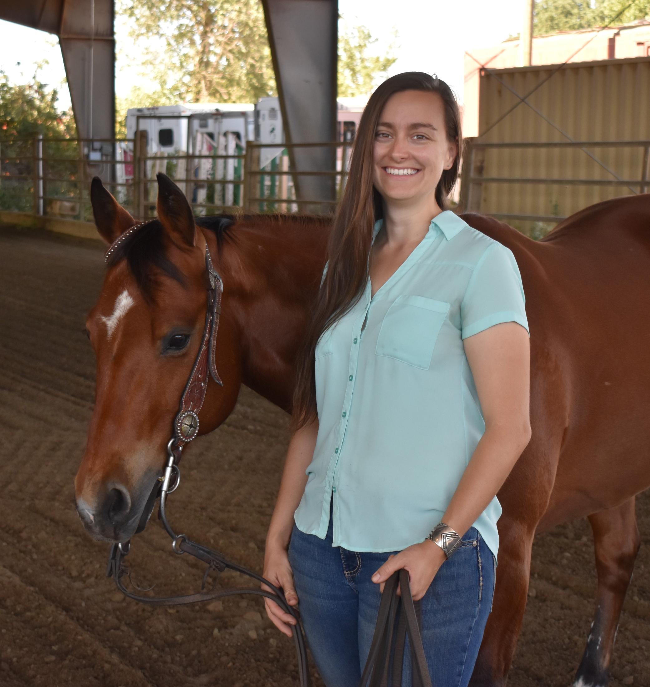 Sarah Shaffer and her horse, Beau